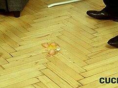 Cuck4k rules followed as wife sucks on the sofa with pierced nipples.