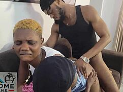 two bratty teen sisters take turns riding their step brother's big cock in the bedroom