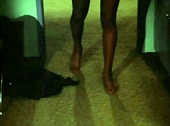 do you see this sexy ebony girl showering nude in the bathroom?