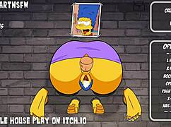 Marge Simpson Gets Stuck In Glory Hole And Receives Creampie