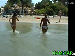 I can’t stop watching these teen 18+ tits on the beach!