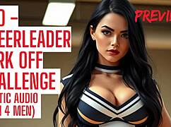 Can this cheerleader make you cum hard in audio jerk off contest?