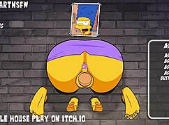 Marge Simpson Gets Stuck In Glory Hole And Receives Creampie