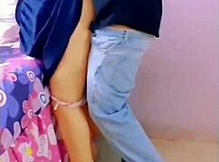 Drilled a Hole in Neighbor's Wall, Ended in Her Tight Pussy