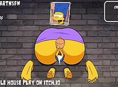 Marge Simpson Gets Stuck In Glory Hole And Receives Creampie