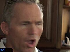 Amazing Black Teen 18+ Rides Cock Hard in Kitchen with Trimmed Pussy and Tattoo