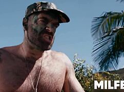 we caught our milf neighbor sunbathing operation fuck the wet milf begins