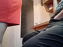 i sneak a quick masturbation with clothes on before stepmom notices