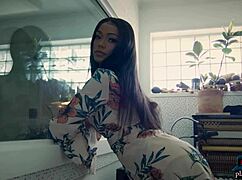 Big Booty Ebony Playboy Model Harley Dean Strips Down in Studio