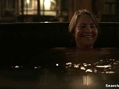 Feeling the passion as Gaby Hoffmann and Cherry Jones get intimate in transparent outfits.