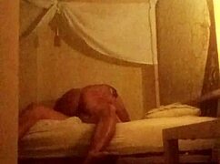 Latina stepsister rips clothes and fucks stepbrother in hotel room.