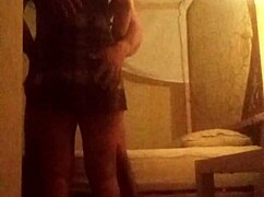 Latina stepsister rips clothes and fucks stepbrother in hotel room.