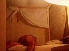 Latina stepsister rips clothes and fucks stepbrother in hotel room.