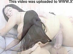 Young tattooed latina with huge tits loves deepthroat blowjobs and orgasms 😘