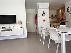 Stepsister in pantyhose gets a creampie