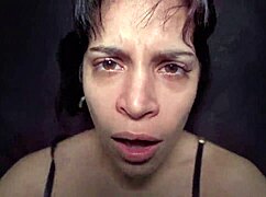 My stepsister tries BDSM mode with wet humiliation and blowjob 😈