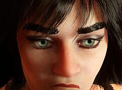 Watch the hot brunette sucking dick in the living room?