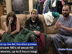 yo, Dr. Tampa checking Nova Maverick's body for yearly physical Covid test