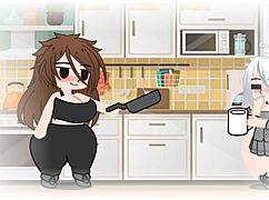 Gacha Club anime fucks big tits girl