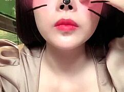 Asian Girl With Big Tits Performs Live Sex Show!