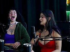 She says she’s always worked with art, then dances sensually - faroraf on sheer red