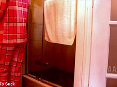 Teasing Teen Gives Blowjob, Splattering Cum On Glasses?