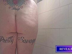 revealme curvy babes steamy shower masturbation with water jet