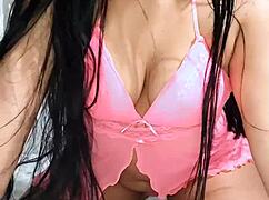 Latina Caliente Shakes Huge Ass While Masturbating Tight Vagina!