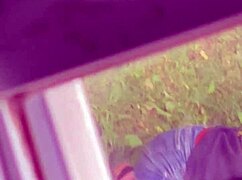 Hot stepmom bending over for sneaky hidden camera view