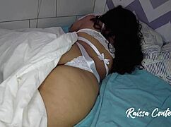 friend's wife shocked with cock in mouth during surprise