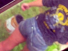 Hot stepmom bending over for sneaky hidden camera view