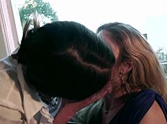 Horny milf Abby Darling getting dildo shoved by young lover Kara Price?