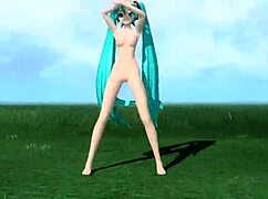 hatsune miku and levan polka in project diva nude mod showcasing their goddess bodies