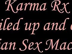 oiled teen karma rx rides sybian to big orgasm 😍