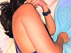 i waited for my step dad to come out so i could fuck his girlfriend in his bed