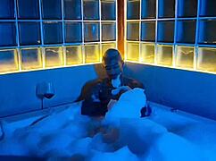 come fuck my monster cock in the foam bathtub for uncensored orgasm