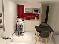 Can You Handle Spying On This Busty Stepmother?