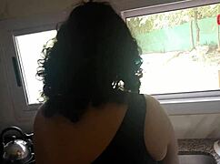 lucky stud nails bikini stepsis in kitchen over breakfast ft babyluna939