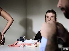 Fistfuck Your GF or My Men Will! Taboo Threesome Action