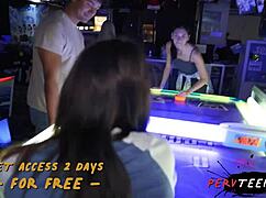 cheating teen caught sneaking sex in gym with big cock