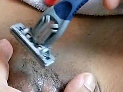 Hairy Pussy Masturbates Then Gets Penetrated And Shaved Completely