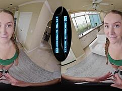 curvy redhead teen 18+ babysitter chloe marie convinces you to hire her with her tits and riding skills