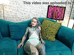 Anuskatzz stars in a rough anal sex casting with her split tongue tattoo