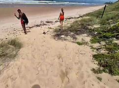 aventura na praia de nudismo vira orgia com joao o safado, lunna geek, brinquedo ator 2 e pitbull porn parte 1