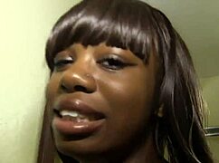 Petite Chocolate Girl Sucking and Banging Big Black Cock Hard!