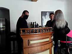 Watch this married blonde fucking at the bar.