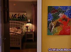 brunette teen 18+ indulges in girl on girl action with oral and fingering