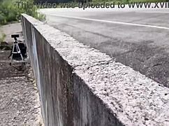 hot chubby latina girl bent over fucking in public street