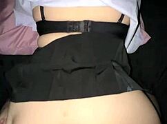 Big-Breasted Student Gets Fucked Raw by Senior in Dorm, Clothes Ripped