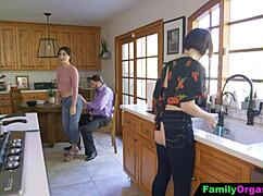 FamilyOrgasm - OLD MAN BANGS Strp Daughter and Wife!